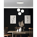Casablanca Pendelleuchte ACAI, �16cm, 3-flammig, rund, E27, IP20, opalwei� matt, Pendel wei� matt