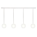 pendant luminaire ACAI 16 4 flames E27 IP20, mat, opal white dimmable