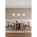 pendant luminaire ACAI 21 3 flames E27 IP20, mat, opal white dimmable