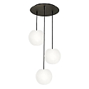 pendant luminaire ACAI 21 3 flames, round E27 IP20, mat, opal white dimmable