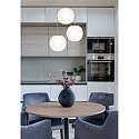 pendant luminaire ACAI 21 3 flames, round E27 IP20, mat, opal white dimmable