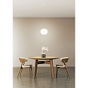 pendant luminaire ACAI 26 1 flame E27 IP20, mat, opal white dimmable