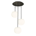 pendant luminaire ACAI 26 3 flames, round E27 IP20, mat, opal white dimmable