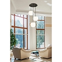 pendant luminaire ACAI 26 3 flames, round E27 IP20, mat, opal white dimmable
