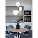 Casablanca pendant luminaire ACAI 16|21|26 3 flames, round E27 IP20, mat, opal white dimmable