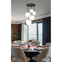 Casablanca pendant luminaire ACAI 16|21|26 5 flames, round E27 IP20, mat, opal white dimmable