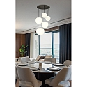 Casablanca pendant luminaire ACAI 16|21|26 5 flames, round E27 IP20, mat, opal white dimmable