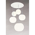 pendant luminaire ACAI 16|21|26 5 flames, round E27 IP20, mat, opal white dimmable