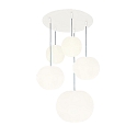 Casablanca Pendelleuchte ACAI, 2x�16/2x�21/1x�26cm, 5-flammig, rund, E27, IP20, opalwei� matt, Pendel wei� matt