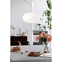 Casablanca Pendelleuchte AIH, 1-flammig, � 29cm, E27, IP20, wei�-matt / Alu geb�rstet