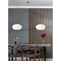 Casablanca Pendelleuchte AIH, 2-flammig, � 29cm, 2x E27, IP20, wei�-gl�nzend / Alu geb�rstet