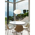 Casablanca Pendelleuchte AIH, 1-flammig, � 38cm, E27, IP20, wei�-gl�nzend / Alu geb�rstet