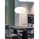 Casablanca Pendelleuchte AIH, 1-flammig, � 38cm, E27, IP20, wei�-gl�nzend / Alu geb�rstet