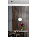 Casablanca Pendelleuchte AIH, 1-flammig, � 19cm, G9, IP20, wei�-gl�nzend / Alu geb�rstet