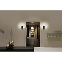Casablanca LED Wandleuchte ASHIYA, indirekt, Aluminium handgeb�rstet, dimmbar, Smaragdschwarz matt