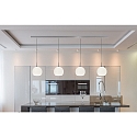 Casablanca Pendelleuchte BALL S, IP20, 4-flammig, 150cm, 4x E27, opal wei�-matt