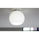Casablanca Deckenleuchte BALL, IP20, E27, opal wei�-matt / Aluminium geb�rstet