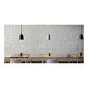 Casablanca Pendelleuchte CLAVIO S, IP20, 1-flammig, � 12cm, E27, Lava anthrazit / Alu geb�rstet