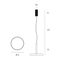 Casablanca LED Lava-Keramik-Pendelleuchte CLAVIO FLAT, IP20, � 32cm, 24W 2700K 2680lm, dimmbar, anthrazit / schwarz matt
