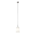 Pendelleuchte MESA, 1-flammig, E27, IP20, opalwei� matt, Baldachin alu