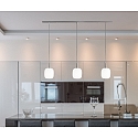 Casablanca Pendelleuchte MUREA, IP20, 3-flammig, 100cm, 3x E27, opal wei�-matt