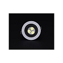  Kapego recessed ceiling ring, Enif, voltage constant, 12V AC / DC, GU5.3 / MR16, 35W, black / white