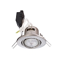 Deko-Light Deckeneinbauring DENEB, GU10 max. 50W, IP20, schwenkbar 30�, Silber geb�rstet