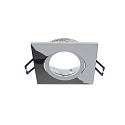 ceiling recessed luminaire SAMSOLA square, swivelling GU10 / GU5.3, glossy, silver dimmable