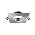 recessed spotlight SAMSOLA MAX square, swivelling IP20, silver brushed dimmable