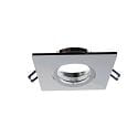 recessed spotlight SAMSOLA MAX square, swivelling IP20, glossy, silver dimmable