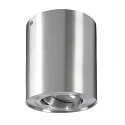 Deko-Light Deckenaufbau-Strahler BENGALA, IP20, zylindrisch, � 9.6cm, GU10 max. 50W, drehbar / schwenkbar, Aluminium, Silber geb�rstet
