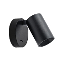 Leseleuchte CAN TILT ROUND USB, IP20, GU10, runde Basis mit Schalter + USB A+C Port + Schalter, kardanisch, schwarz