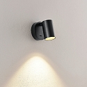 Leseleuchte CAN TILT ROUND USB, IP20, GU10, runde Basis mit Schalter + USB A+C Port + Schalter, kardanisch, schwarz