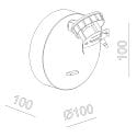 reading lamp CAN TILT ROUND BASE MIX'N MATCH 1/3 round, with switch, without shade, cardanic swivelling GU10 IP20, white 