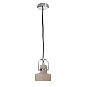 Concrete pendant luminaire PAVONIS, � 14cm, 150cm, E27, grey