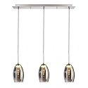 LED pendant luminaire ELECTRA, 3 flames, 12W 3000K 540lm 100�, glass chromed