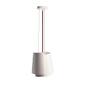 Plaster pendant luminaire TWISTER II, E27 max. 40W, white with red cable