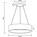 Deko-Light LED Pendelleuchte SCULPTORIS CCT, IP20 IK04, � 40cm, 30W 3000/4000K (CCT Switch) 2000/2100lm, dimmbar, schwarz
