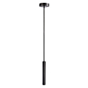 LED Pendelleuchte SLIM DIM, IP20, 1-flammig, � 3.9cm, 5W 2700K 500lm 24�, CRi >90, UGR <19, dimmbar, Soft-Textilkabel, schwarz