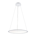 pendant luminaire round IP40, transparent, traffic white dimmable
