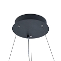 Deko-Light pendant luminaire round IP40, transparent, deep black dimmable