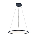 Deko-Light pendant luminaire round IP40, transparent, deep black dimmable