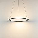 Deko-Light pendant luminaire round IP40, transparent, deep black dimmable