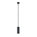 Deko-Light Spot-Spot-Pendelleuchte CAN 150, IP20, Kopf 15cm / Textil-Kabel max. 170cm, GU10, starr, schwarz