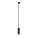 Deko-Light Spot-Spot-Pendelleuchte CAN 150, IP20, Kopf 15cm / Textil-Kabel max. 170cm, GU10, starr, schwarz