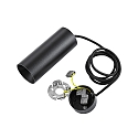 Deko-Light Spot-Spot-Pendelleuchte CAN 150, IP20, Kopf 15cm / Textil-Kabel max. 170cm, GU10, starr, schwarz