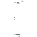 Deko-Light LED Stehleuchte BERMUDA, Direkt / Indirekt, 18W 3000K 715lm, mit neigbarem Kopf + Touch-Dimmer, wei�
