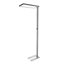 Deko-Light floor lamp OFFICE ONE up / down, for VDU workstation, with touch dimmer IP20, white aluminum dimmable