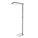 Deko-Light floor lamp OFFICE ONE MOTION UP AND DOWN for VDU workstation, with sensor, with touch dimmer IP20, white aluminum dimmable