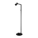 floor lamp CAN TILT with plug, switchable, cardanic swivelling GU10 IP20, black 